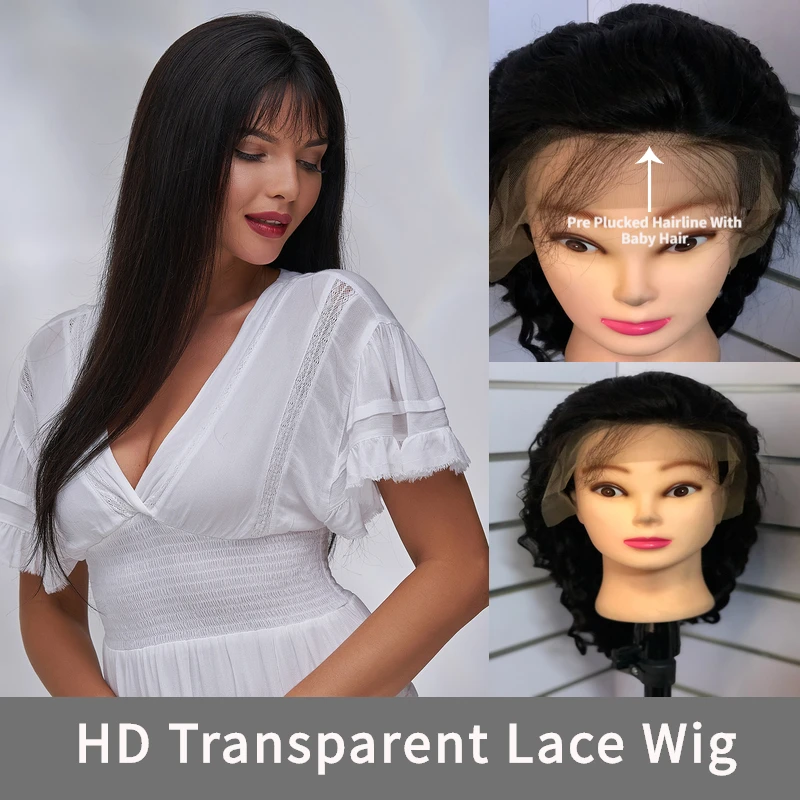 AW 14 ''-22'' объемная волна HD прозрачный кружевной фронтальный парик 150%