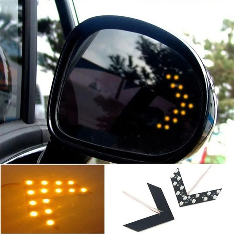 

2PCS/Set Car Styling Arrow Indicator Car Accessories 14SMD LED Arrow Panel for Car Rearview Mirror Indicator Turn Signal Light