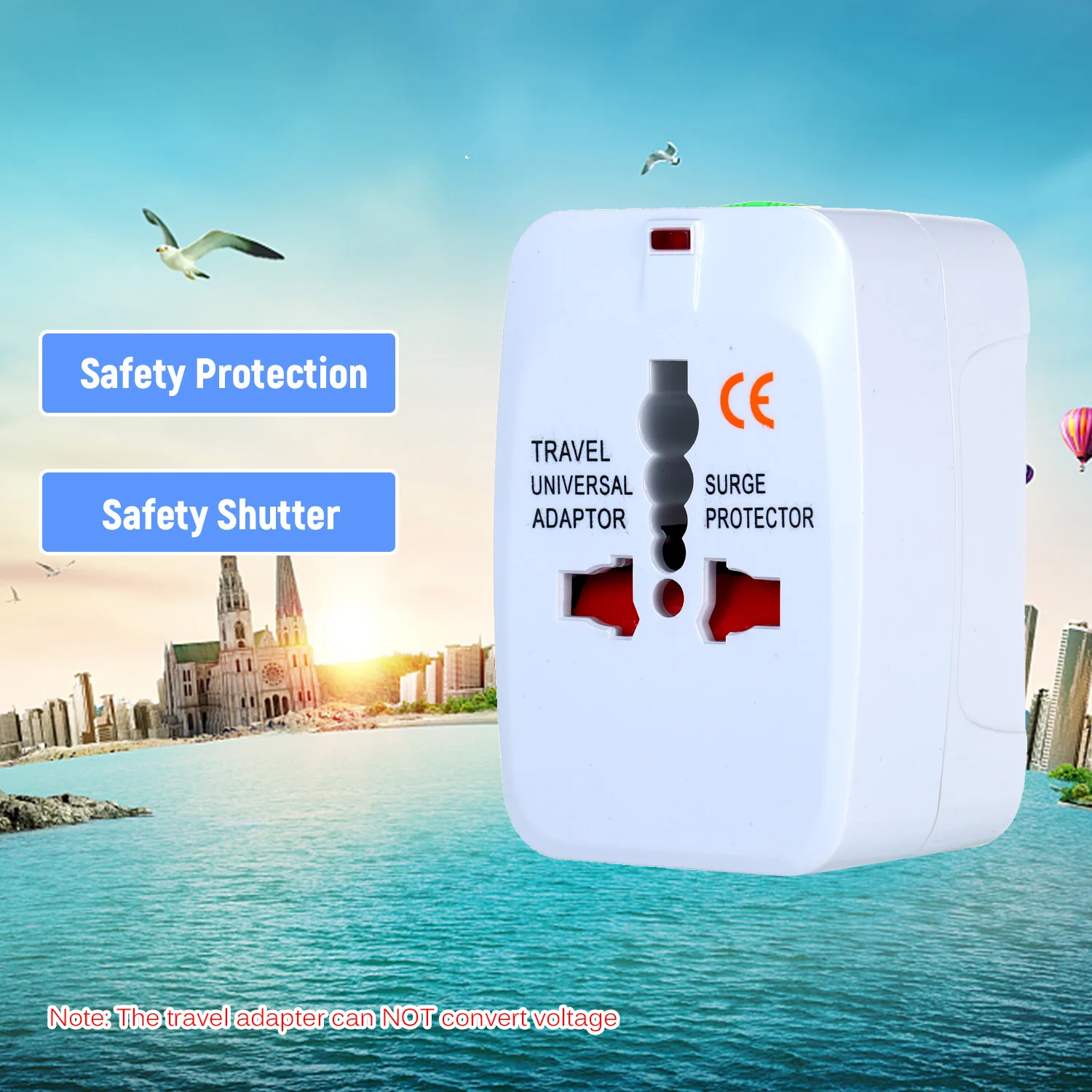 Дорожный адаптер универсальный питания для путешествий по всему миру переходник