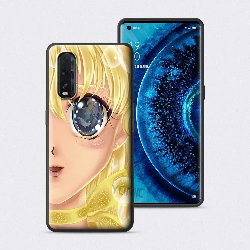 

Sailor Moon Cute Soft Case for Oppo Reno ACE 3 4 Find X2 Lite A52 A9 2020 A8 A53 F11 Pro TPU Black Phone Cover