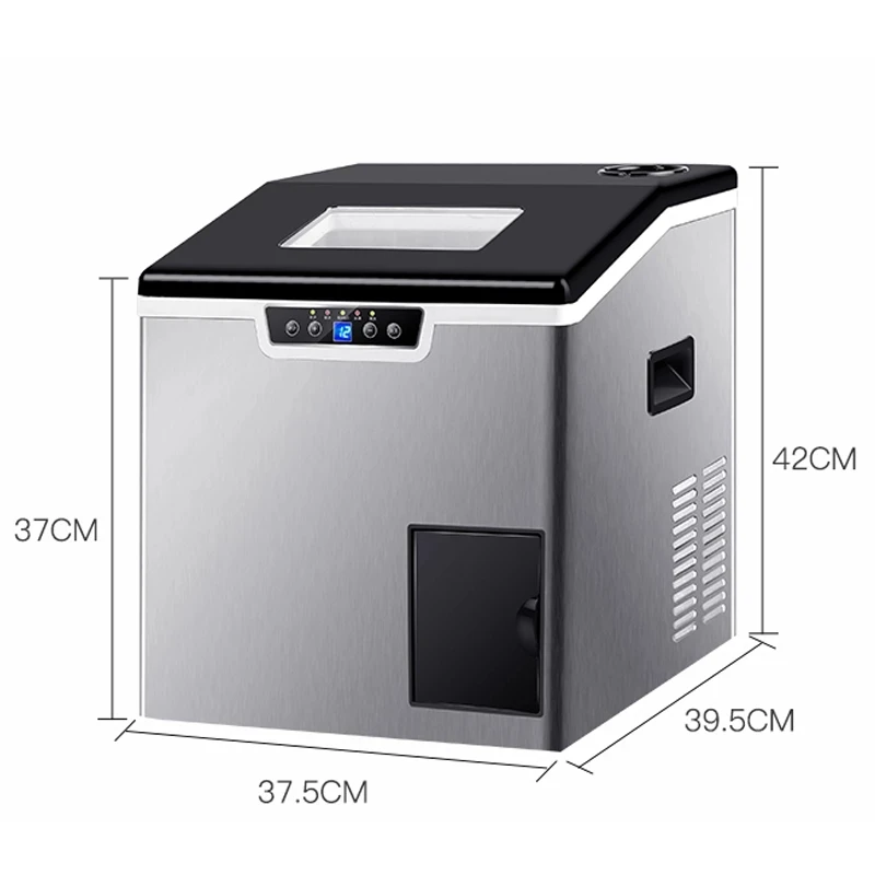 

Hot sale 40KG/24H Commercial Automatic Ice Cube Maker Portable Household Electric Ice Maker Machine With Sand Ice function 220V