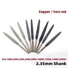 Абразивная шлифовальная насадка, цилиндрический конус с хвостовиком 2,35 мм, для полировки песка и клея, ювелирный инструмент для стеклянных изделий