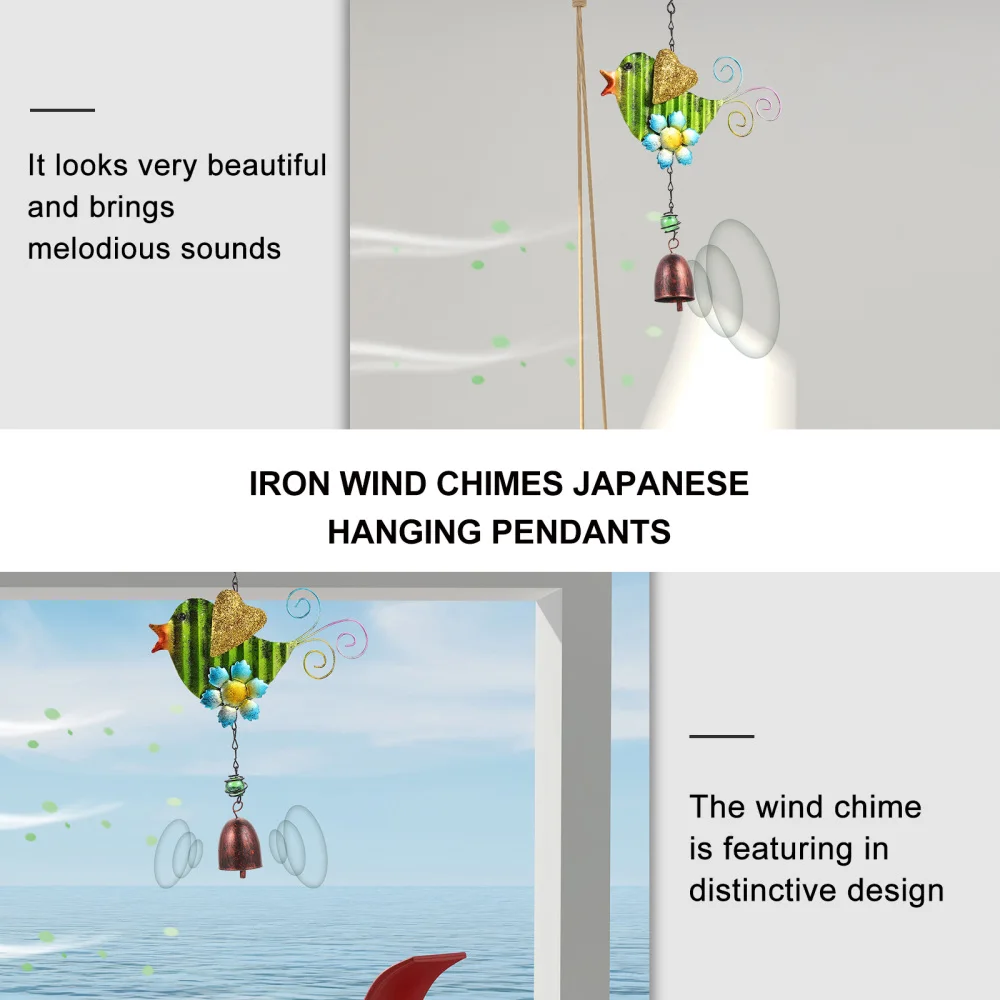 

Bird Shape Garden Wind Bell Home Wind Chime Creative Pendant Decoration