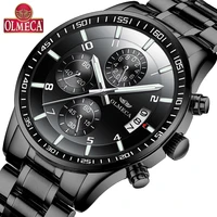 olmeca mens watch fashion sports casual military black wrist watches quartz saat relogio masculino essential for men