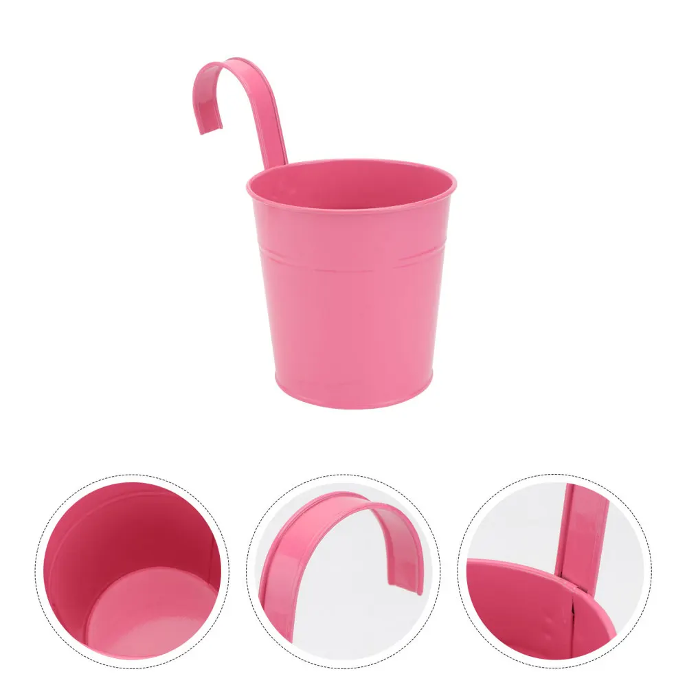 

10pcs Metal Bucket Flower Hanging Pot Balcony Garden Pots Plant Flower Holders