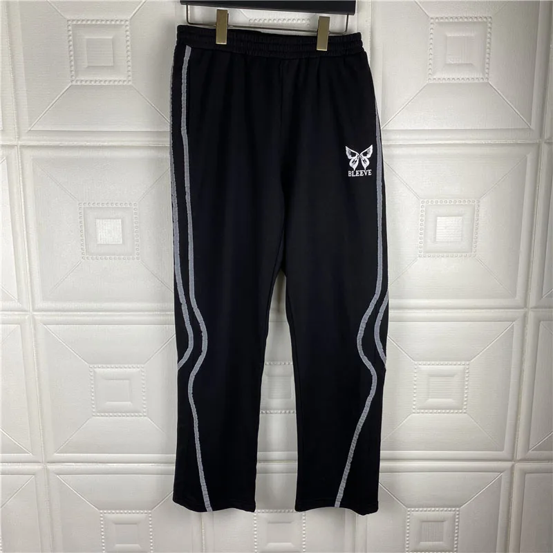 

AWGE Needles Pants Casual Men Women1:1 High Quality Butterfly Print Reflective Cotton Needles Pants