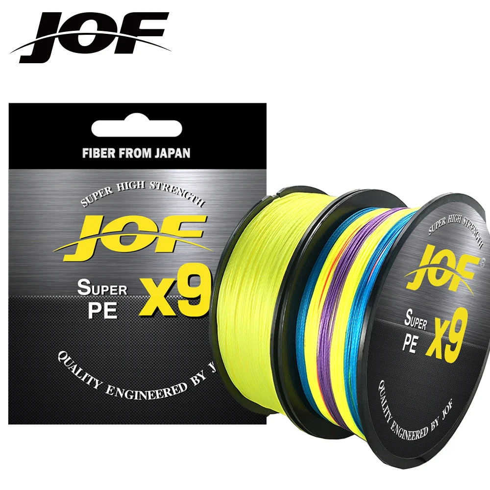 

JOF 20-92lb Pounds X12 X9 Braided Fishing Line 100m-500m Multifilament Carp Fishing Sea Fishing