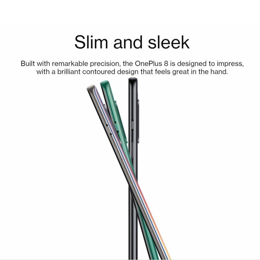 global rom oneplus 8 5g mobile phone 6 55 8gb ram 128gb rom snapdragon 865 octa core 48mp camera android 10 0 nfc smart phone free global shipping