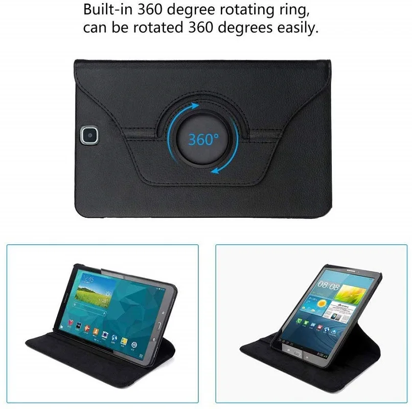 Вращающийся на 360 градусов флип чехол из искусственной кожи для samsung Galaxy TAB S2 Sm T810