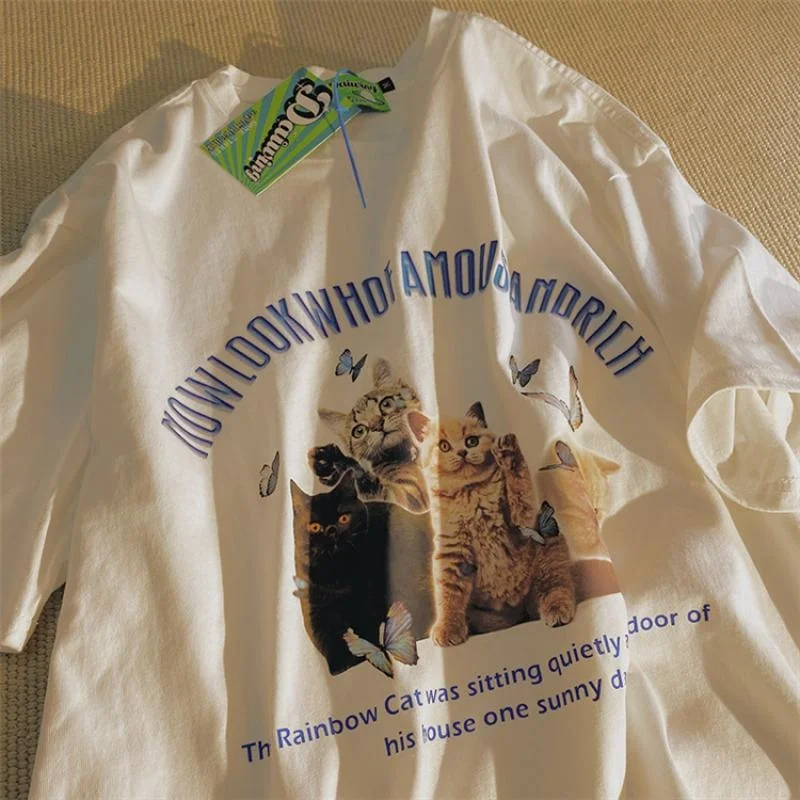 

Харадзюку-футболка с круглым вырезом для женщин, футболка с длинным рукавом, камисоль, модная футболка