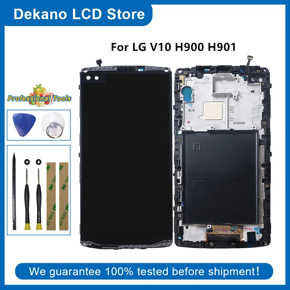 

5.7" For LG V10 H960 H968 H900 VS990 LCD Display Touch Screen Digitizer Assembly With Frame Pantalla Replacement Tools
