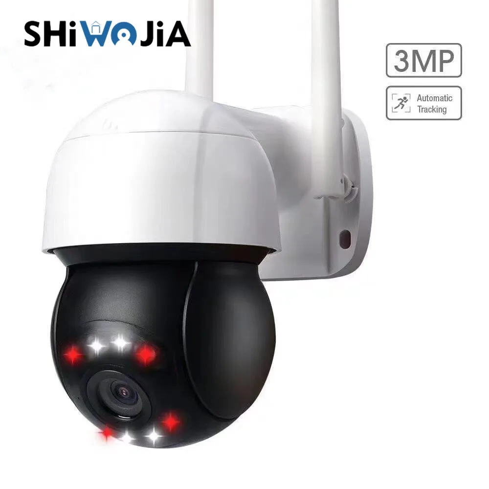 SHIWOJIA 3MP PTZ скоростная купольная IP камера беспроводная WiFi Автоматическая