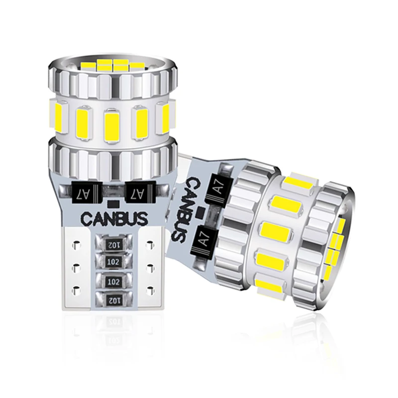 

2pcs W5W T10 168 194 LED Canbus Bulbs Error Free Auto Trunk Lamp 18SMD 3014 Led 12V White Car Clearance Parking Lights Reading