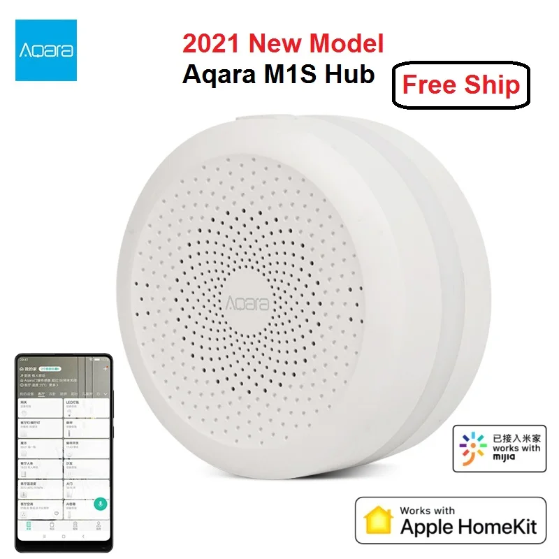 

Original Xiaomi Gateway 3 Aqara Hub M1S Mi Gateway Smart Wireless WiFi ZigBee 3.0 RGB LED Night Light For Mi Home Apple Homekit