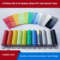 203050 pcs no 5 aa battery pvc heat shrinkable tube high temp 105%c2%b0c for battery film tape 2353mm 300v red white yellow green