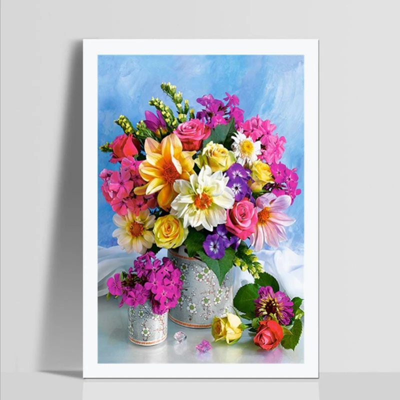 2х 5D алмазная вышивка павлин/&quotЦветок&quot крестиком Diy живопись Полный алмаз