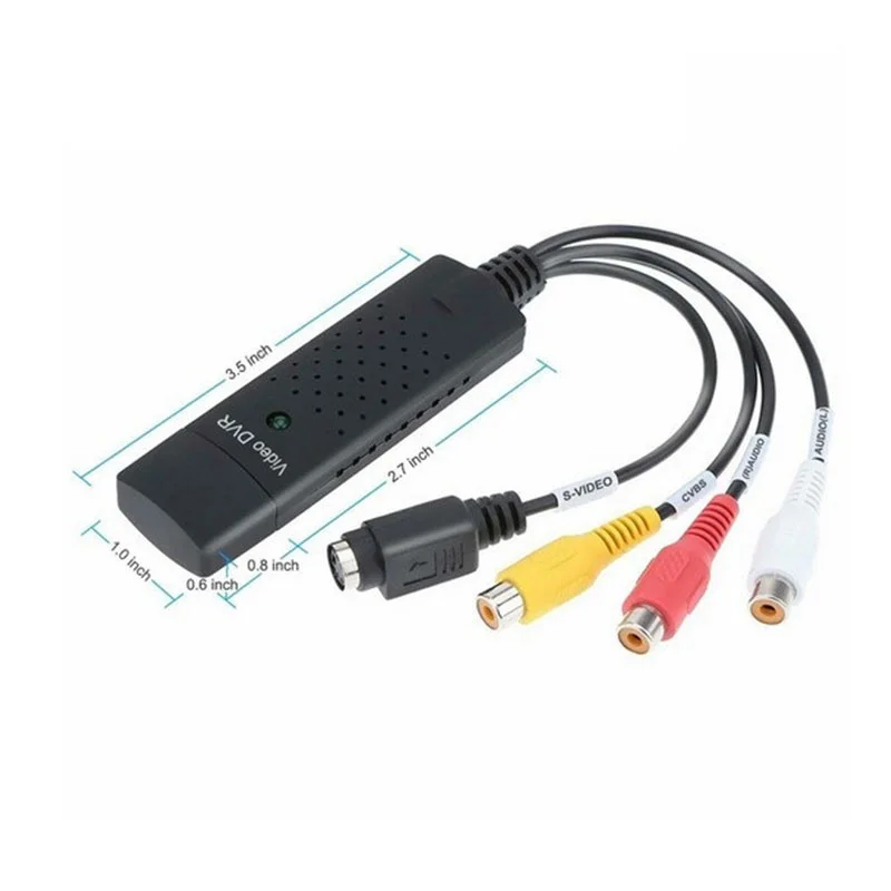 Преобразователь VHS в цифровой USB 2 0 видеопреобразователь карта захвата аудио Box VCR