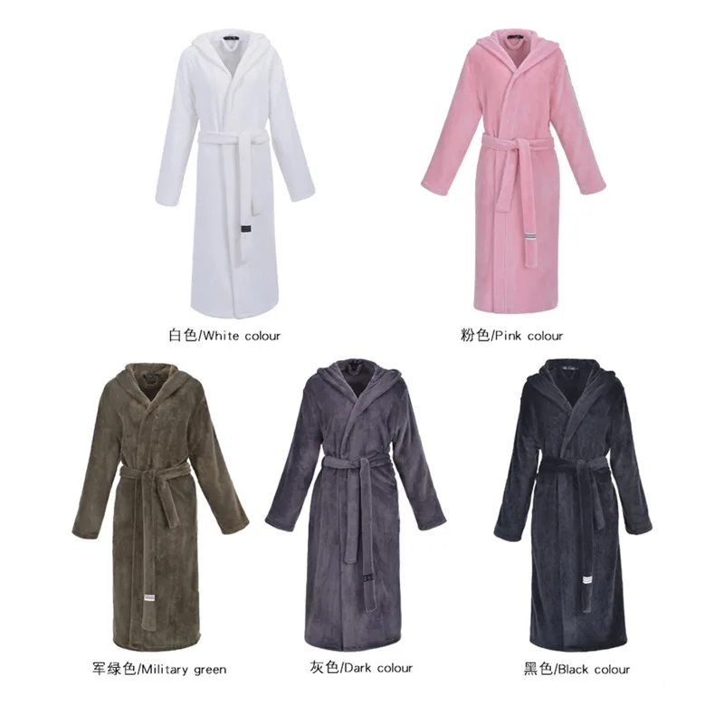 

unisex de banho com capuz flanela dos homens longos sleep lounge moda lazer wear inverno roupas masculinas de luxo
