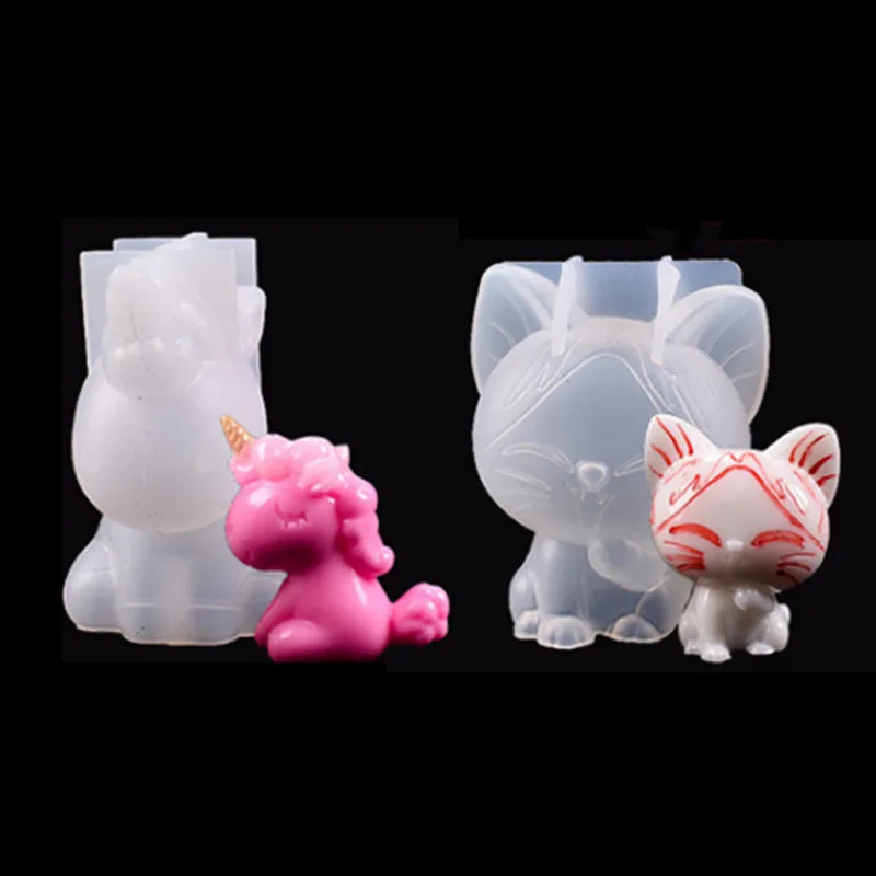 God beast котенок Прозрачная силиконовая эпоксидная форма помадка DIY декоративные