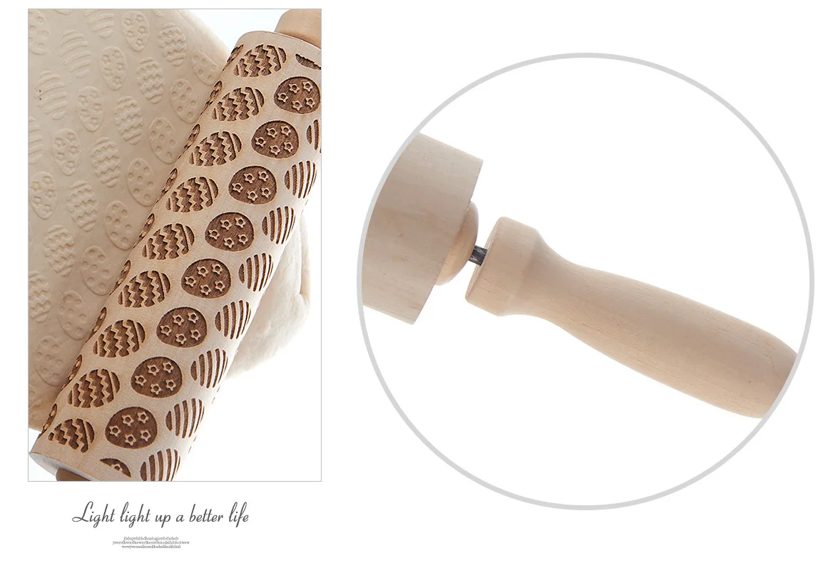 Рождество тиснение Скалка деревянная выпечка печенье лапша фондан пирог тесто