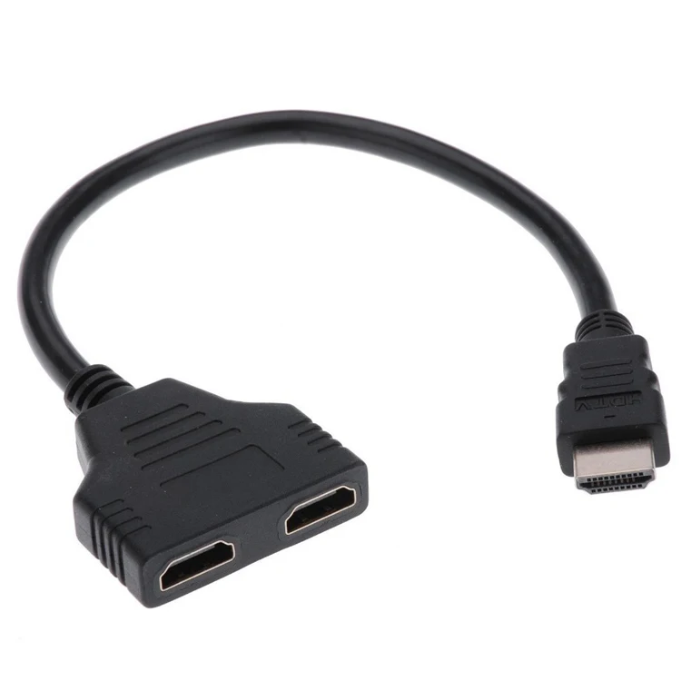 

Лидер продаж, HDMI, 1 штекер-двойной HDMI, 2 гнезда, Y-образный разветвитель, Кабель-адаптер HD LED LCD TV, 30 см, HDMI штекер-гнездо, разветвитель, кабели 50 ш...
