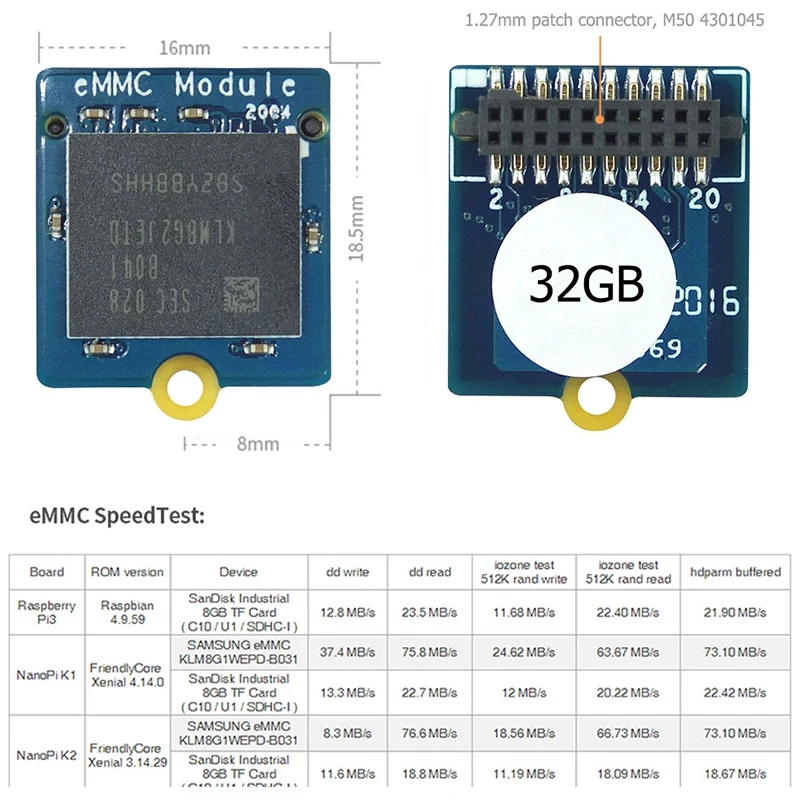 EMMC модуль с Micro-SD поворотом адаптер T2 для NanoPi/PC/RK3399 макетная плата | Компьютеры и