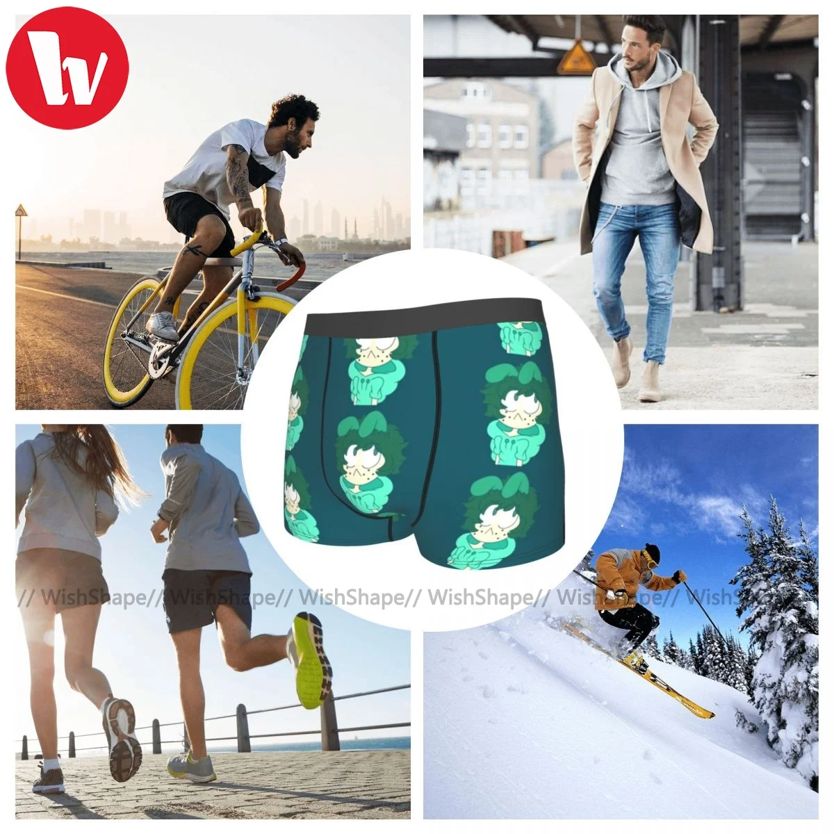 

Deku Underwear Print Polyester Sublimation Trunk Hot Males Classic Boxer Brief