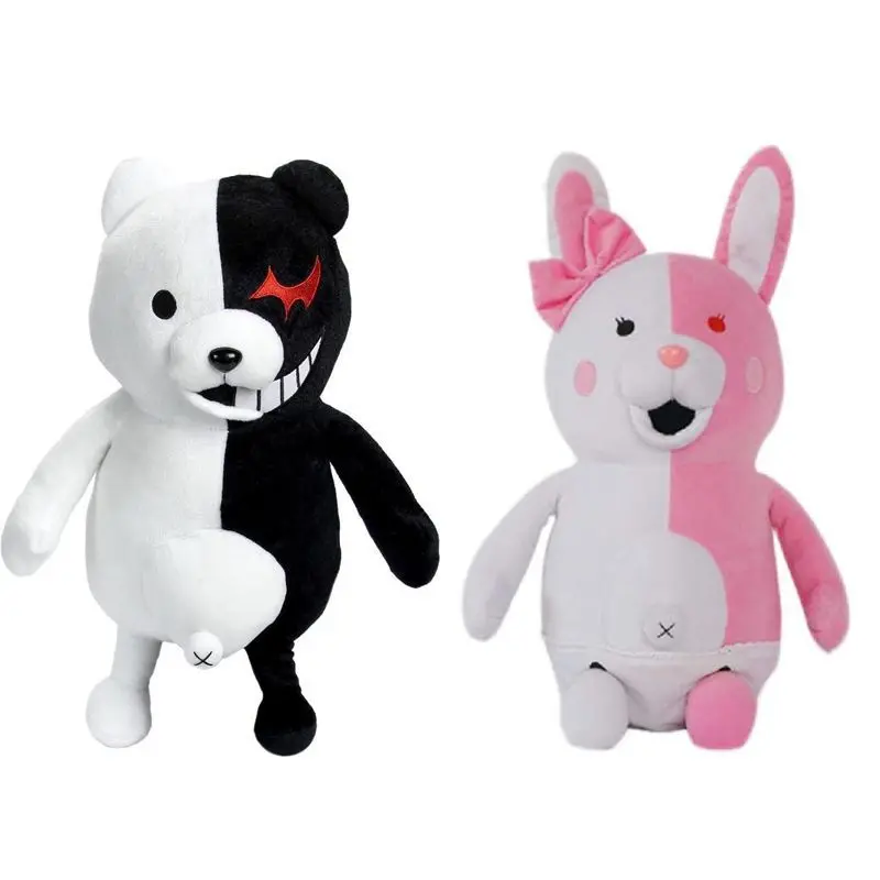 2 шт. 25 см супер Danganronpa Monokuma черный белый цвет плюшевая игрушка медведь ботинки для