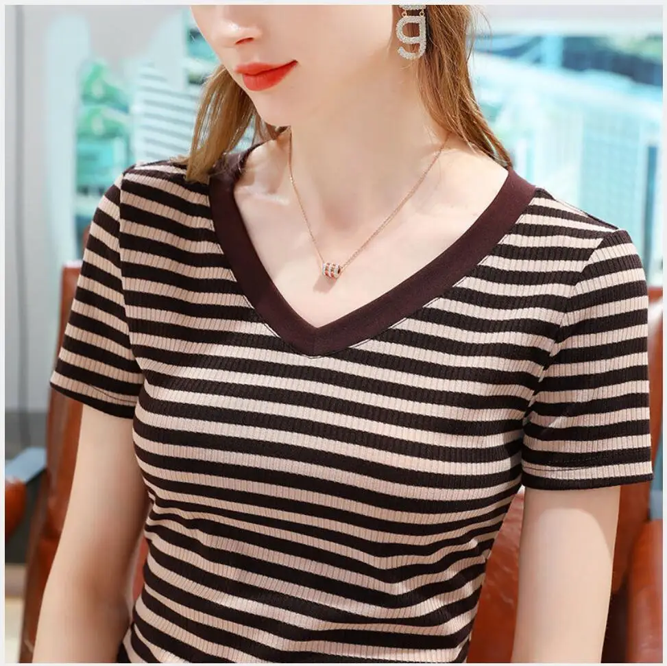 Распродажа по акции! Тонкая трикотажная футболка женская одежда лето 2021 женские