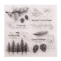 clear stamps for diy scrapbooking card christmas pinecone transparent stamp making photo album crafts decoration new 2020 stamp