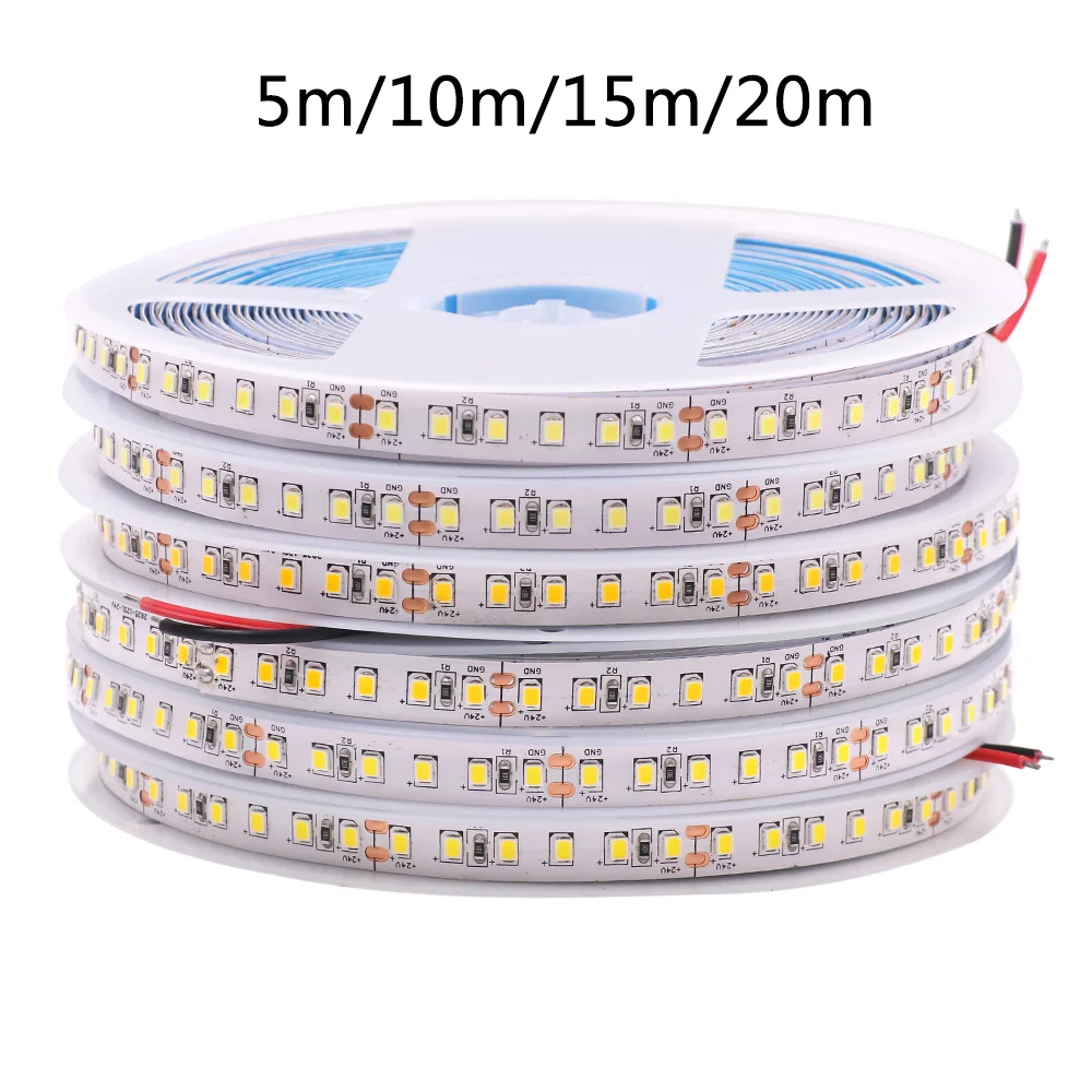 

24V 2835 LED Strip Light 5m 10m 15m 20m High Brightness Led Ribbon 120Leds/m Flexible Led Tape Diode Cold Warm Natural White