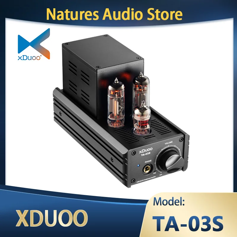 

XDUOO TA-03S Headphone Amplifier CS4398*2 XMOS U8 USB DAC 12AU7 6C19 Tube Desktop Headphone Amplifier 32Bit/192KHZ Native DSD128