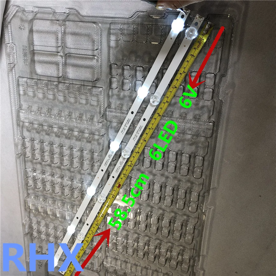 585MM 6LED 6V 12 шт./лот, 32 дюйма, 65 дюймов, ЖК-телевизор, светодиодный светильник, бар, универсальный ЖК-задний светильник светодиодный ТВ-светильник, 3 в, 6 в, новинка - Цвет: 585MM 6LED 6V