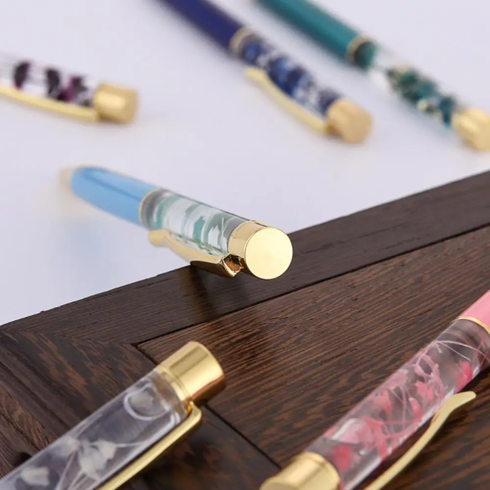 1 шт. роскошные металлические шариковые ручки с цветами мм деловые
