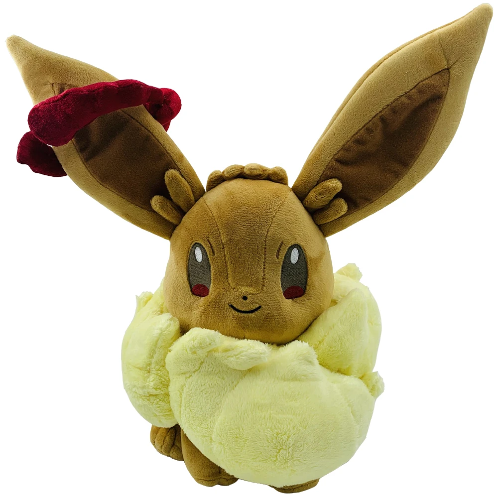 

35cm TOMY Pokemon Big Size Eevee Plush Stuffed Doll Toys Cartoon Game Plushie Doll Children Collect Christmas Gifts TFA3455