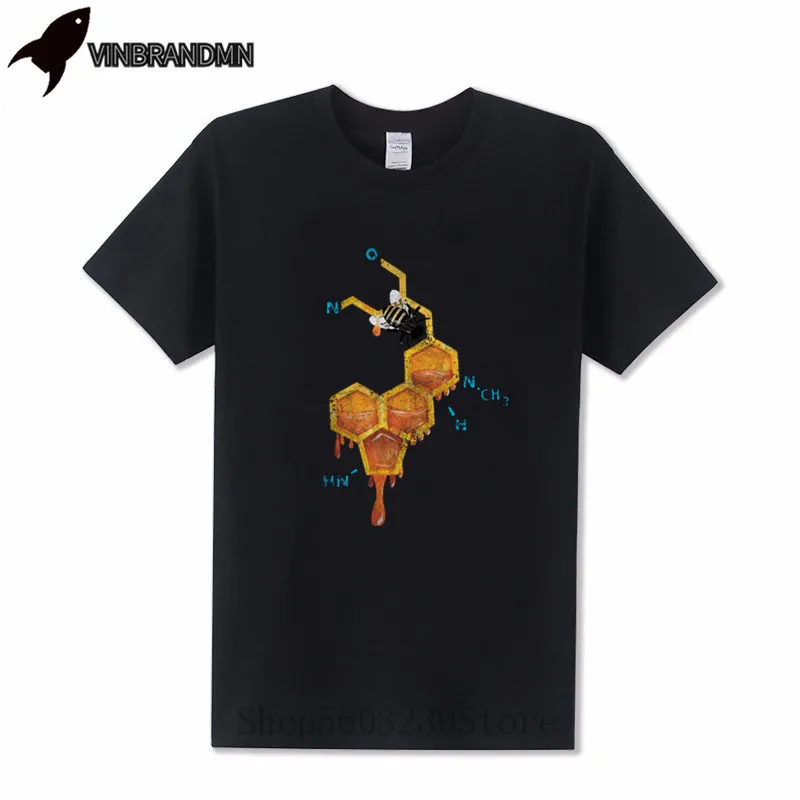 Новинка 2020 Мужская футболка с принтом LSD Honey Bee модные топы математической