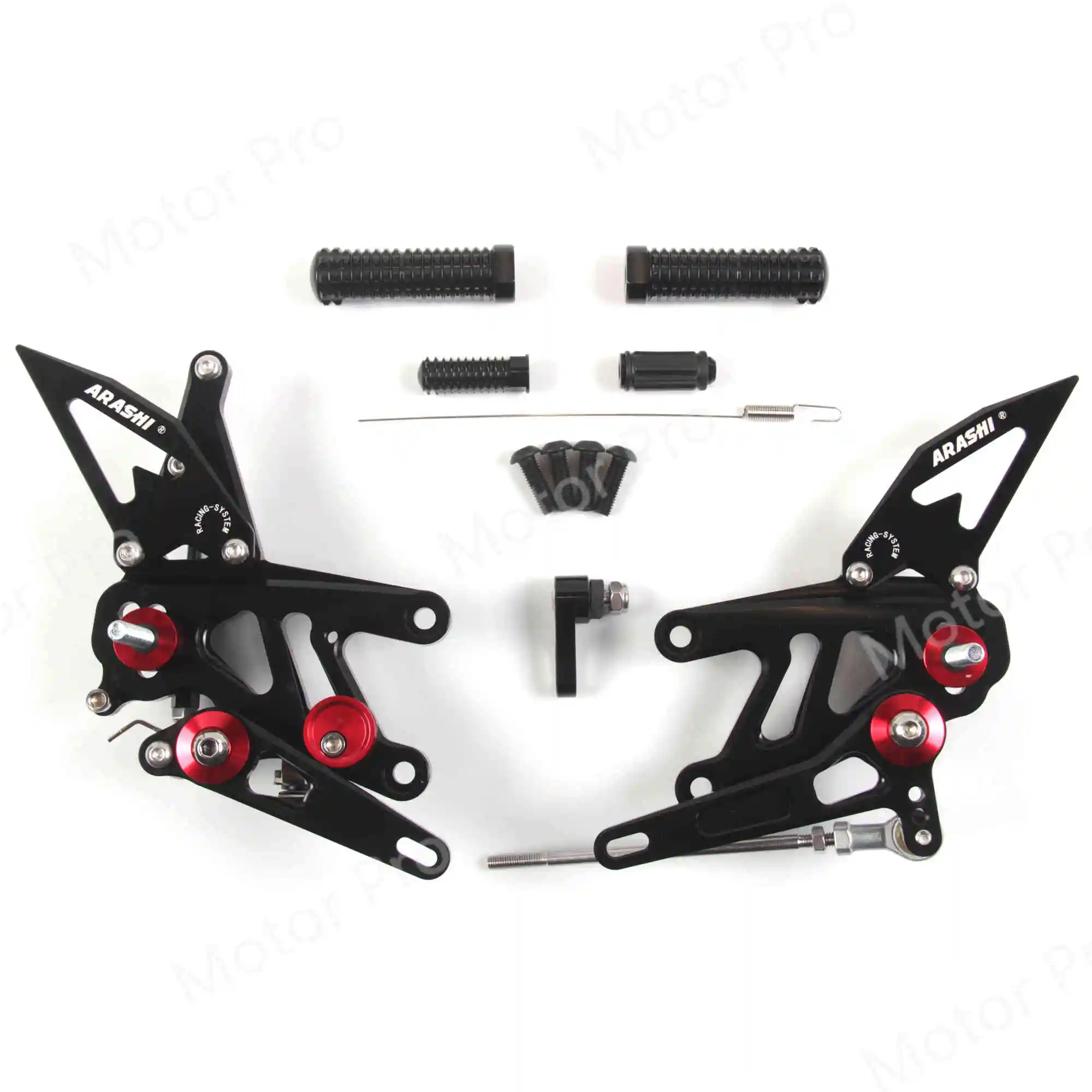 2.0 Black Регулируемые подножки для Aprilia RSV4 Заводские APRC ABS SBK SE 2013- аксессуары для мотоциклов Задние подножки черный - Цвет: 2.0 Black
