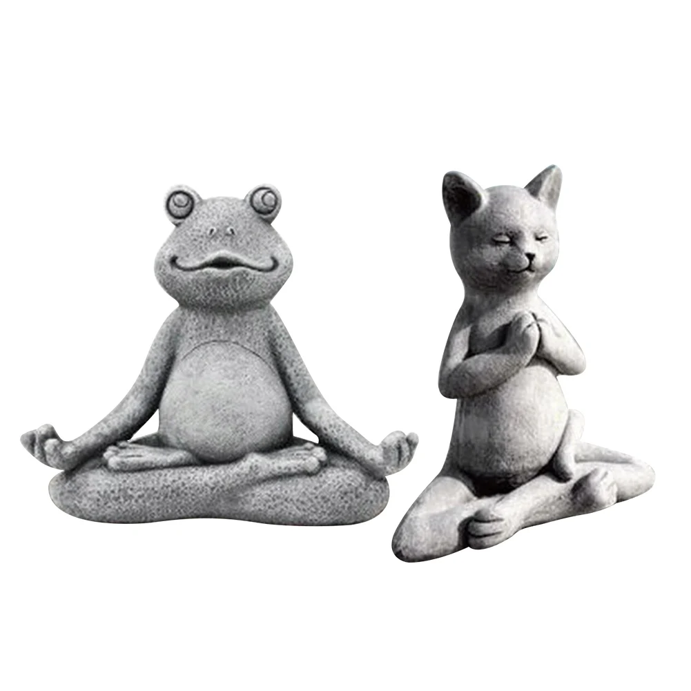 

Lawn Park Indoor Outdoor Gift Office Home Patio Animal Statue Meditation Yoga Small Garden Ornament Crafts Sculpture Landscape