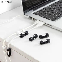 zuczug 3 color 20pcs cable drop clip desk tidy organiser wire cord lead usb charger cord holder organizer holder secure table