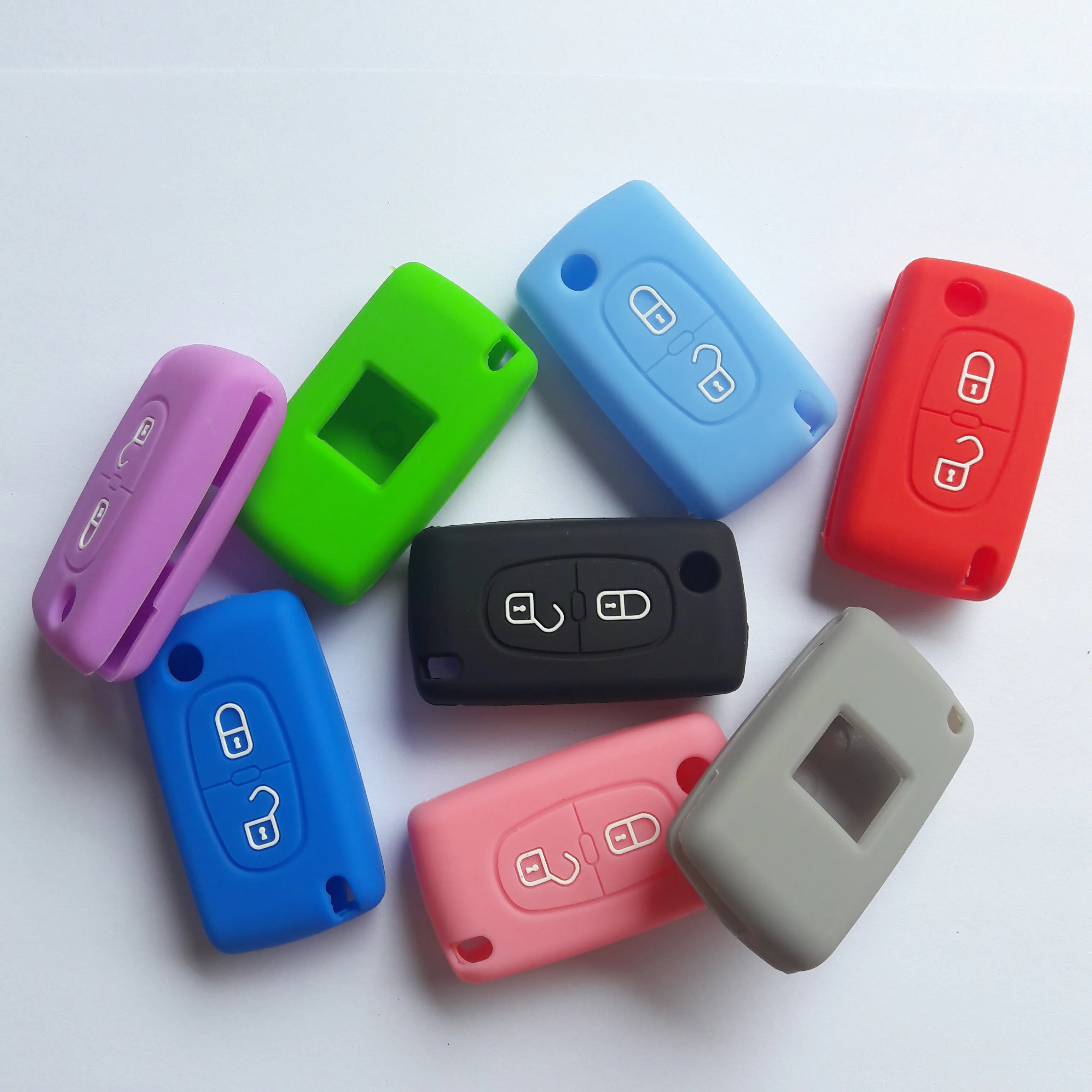 Чехол книжка с франко борт складной дистанционный ключ кремния чехол для Peugeot 306