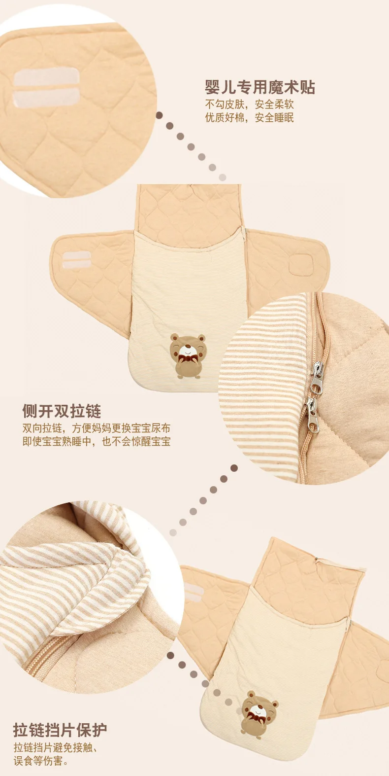 Newborn Sleeping Bag Baby Pure Cotton Stroller Sleepsack Infant Winter Warm Anti-kick Sleep Bag Winter Envelope For Newborns