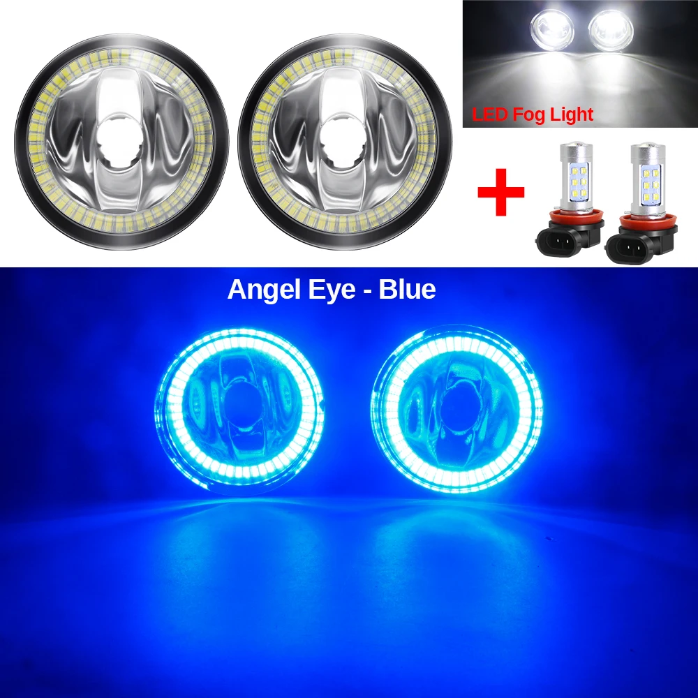 

Противотуманные фары Angel Eye в сборе для Nissan Juke F15 2010-2014, Автомобильные противотуманные фары 20 Вт, противотуманные фары в переднем бампере, кольцевые гало, дневные ходовые огни H11 12 В