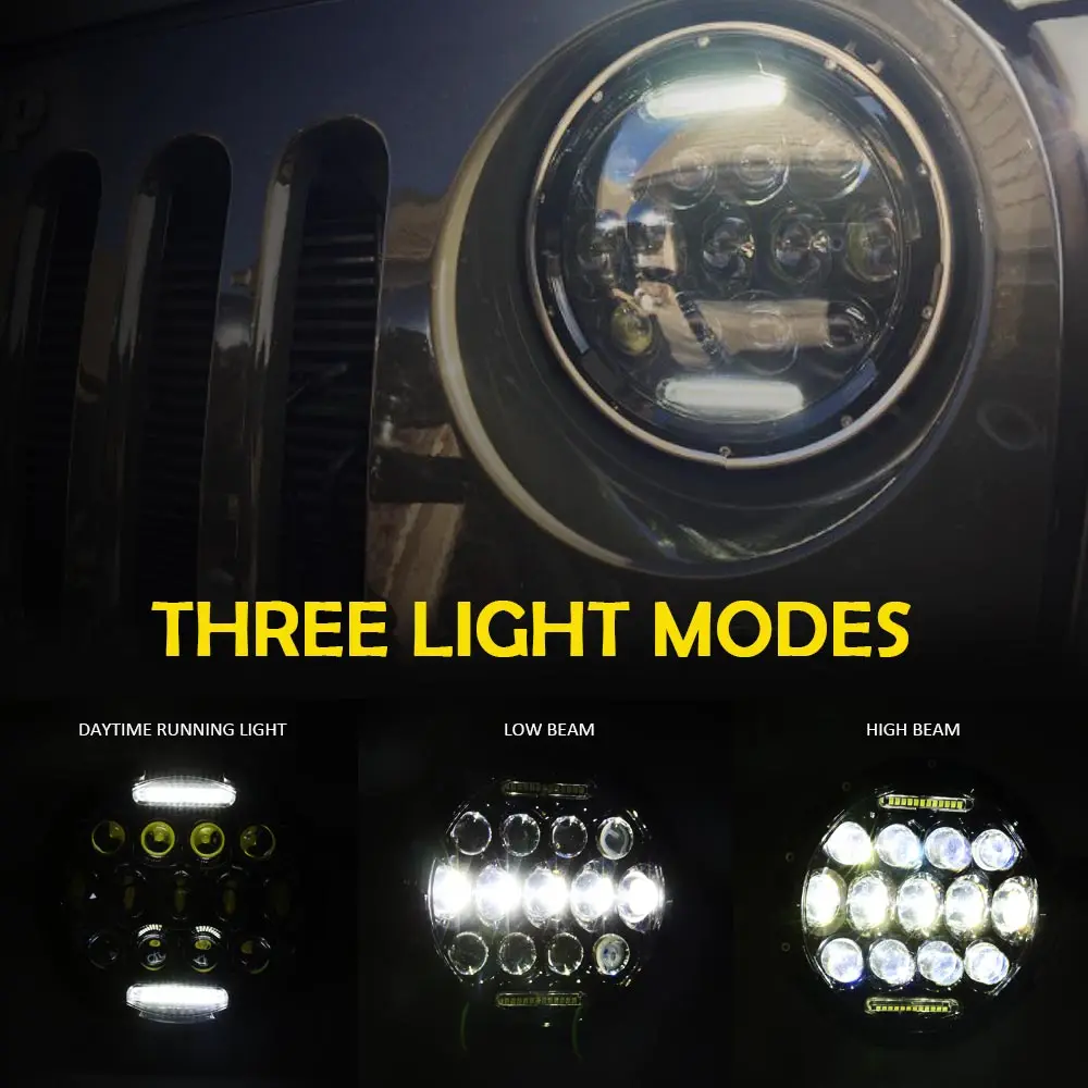 2 шт. 75 Вт 7 ''СВЕТОДИОДНЫЕ Фары H4 H13 дальний и ближний свет круглые