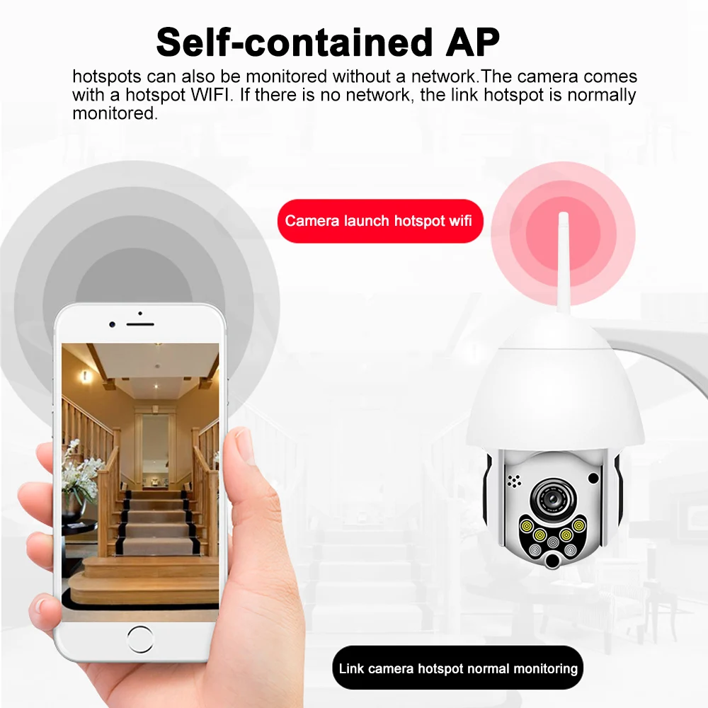 Наружная Водонепроницаемая 1080P Беспроводная скоростная Wifi камера наблюдения NetCam