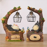 totoro electronic 3d resin animals table lamp bedroom bedside night light table night lamp hearts childrens lighting fixtures