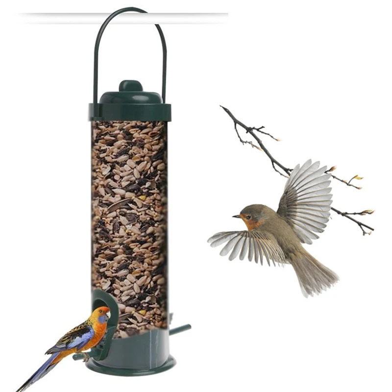 

1pcs Hanging Bird Feeder Garden For Birds Parrot Lovebird Macaws Transparant Outdoor Supply Pets Tools Home Garden Pest Control