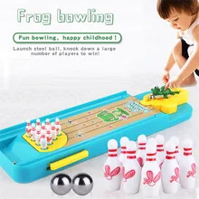 Children Mini Desktop Frog Bowling Toy Funny Indoor Parent-Child Interactive Board Sports Game Educational Toys Gift For Kids