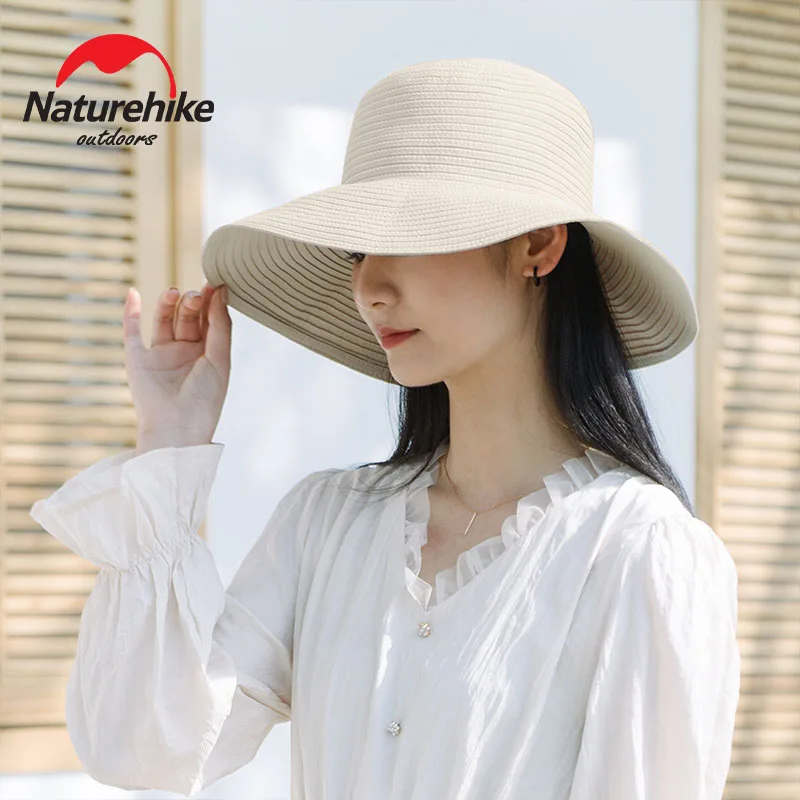 

Naturehike Sun Hats Foldable Wide Brim Sun Hat Women Straw Hat Beach Caps Summer Hat UV Protect Lady Hat Surf for Beach Vacation
