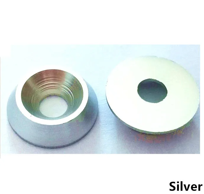 Silver 5 шт. M4 M5 M6 M8 алюминиевый сплав цветной потайной зонтик с плоской головкой с круглой головкой винт вогнутый конический декоративный паз шайба - Цвет: Silver
