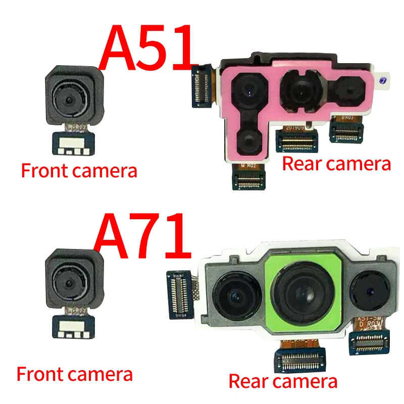 Фронтальная камера для Samsung A51 A515 A515F A71 A715 A715F основная задняя Модуль гибкий кабель